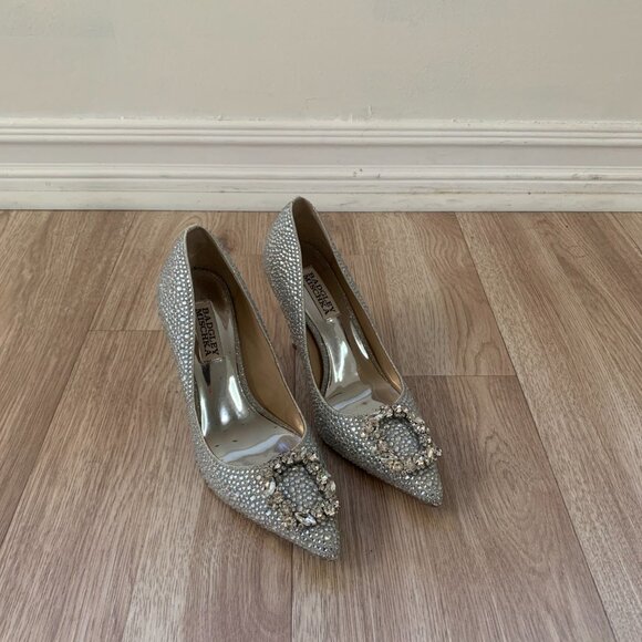 Badgley Mischka Cher II Embellished Pointed-Toe Pumps Heels - Picture 10 of 13